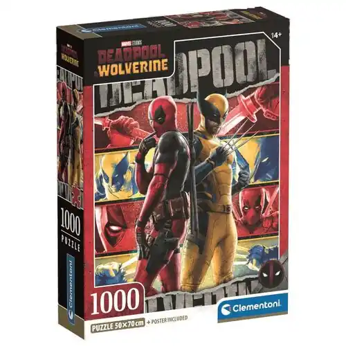 Clementoni 1000 db-os Compact puzzle - Deadpool és Rozsomák (37050) Csak ma
