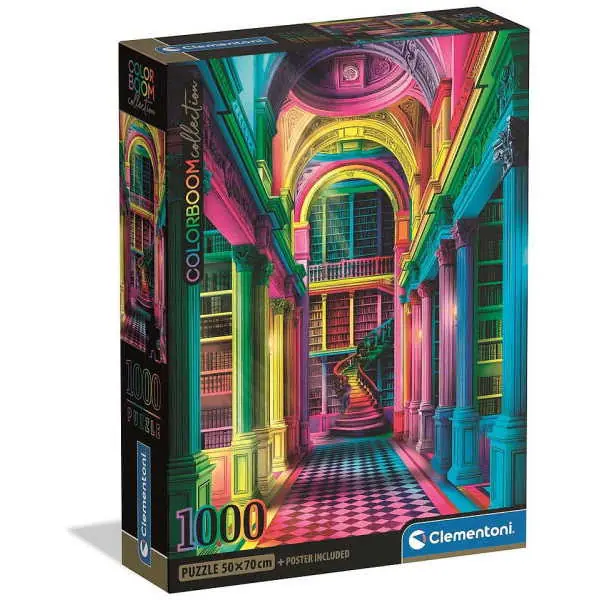 Expressz szállítás Clementoni 1000 db-os Compact puzzle - Színes könyvtár, ColorBoom Athenaeum (37062)