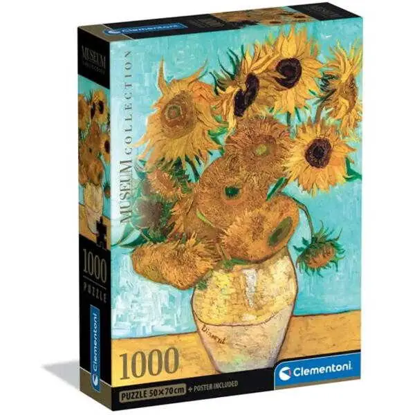 Biztonságos fizetés Clementoni 1000 db-os Compact puzzle - Van Gogh Napraforgók (39966)
