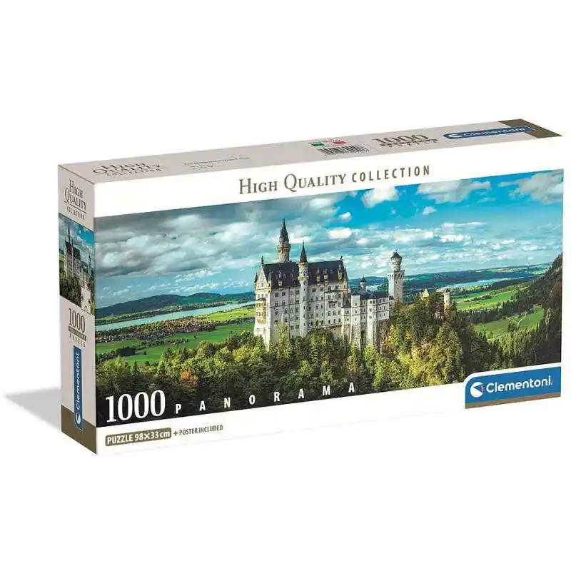 Outlet Clementoni 1000 db-os Panoráma Compact puzzle - Neuschwanstein kastély (39940)