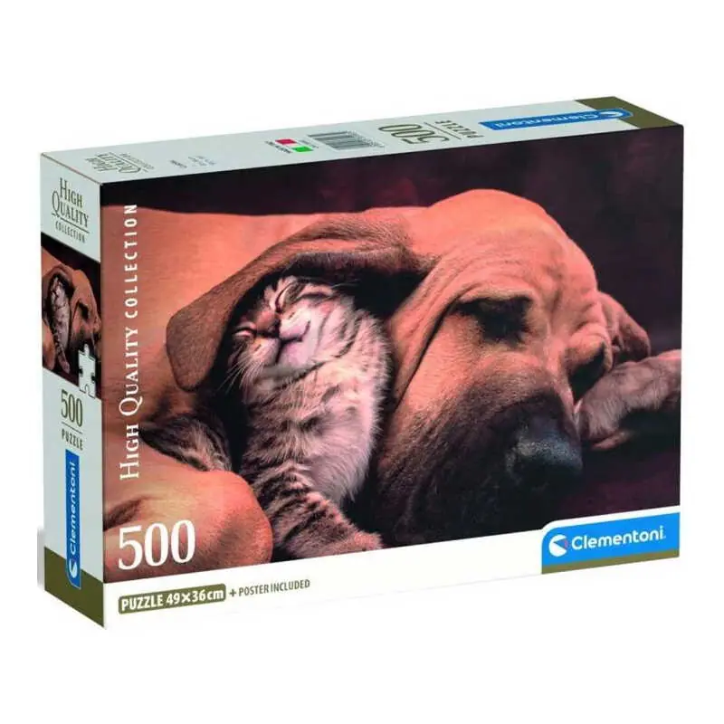 Outlet Clementoni 500 db-os Compact puzzle - Cica és kutya (35583)