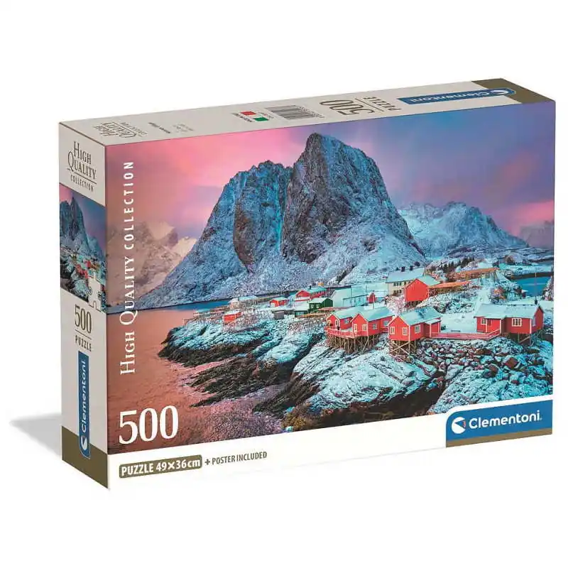 Clementoni 500 db-os Compact puzzle - Hamnoy halászfalu, Lofoten (35587) Legkelendőbb
