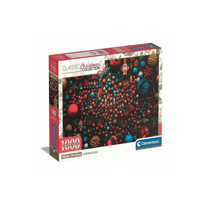 Clementoni Karácsonyi gömbök lehetetlen puzzle 1000 db-os puzzle (39926 CL) Prémium