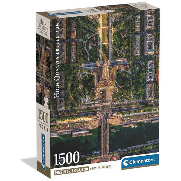 Azonnal elérhető Clementoni Párizs felülnézetből 1500 db-os Compact puzzle (31742)