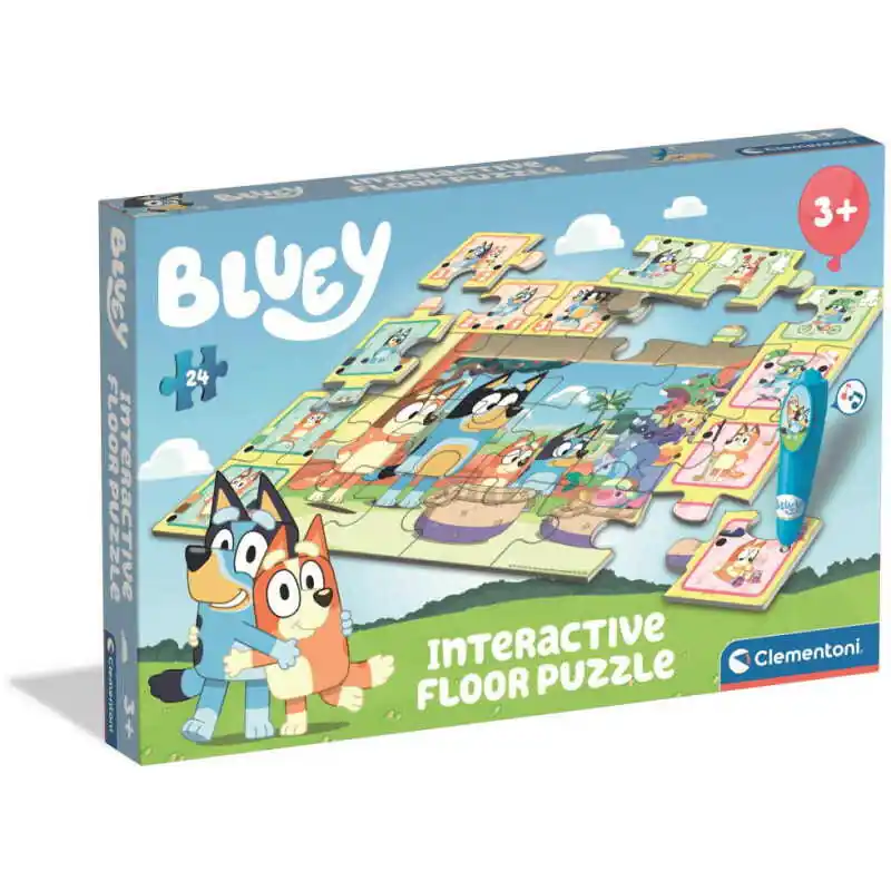 Akciós ár Clementoni Sapientino Interaktív puzzle szőnyeg 24 db-os - Bluey (16689)