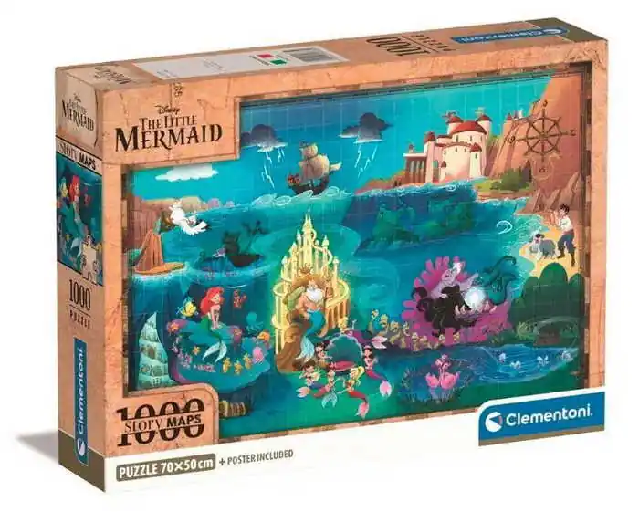Clementoni Történet Térkép - A kis hableány 1000 db-os puzzle (39783 CL) Árcsökkenés