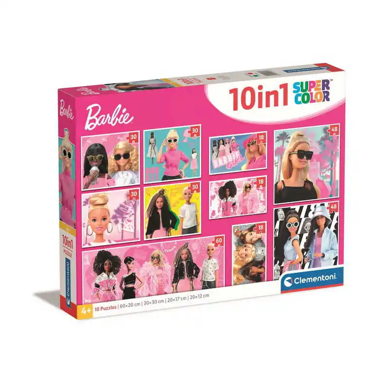 Clementoni- 10 az 1-ben SuperColor puzzle - Barbie (20282) Expressz szállítás