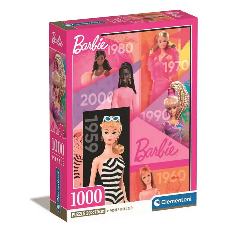 Akció Clementoni- 1000 db-os Compact puzzle - Barbie 65. évforduló (39806)