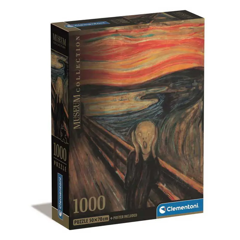 Clementoni- 1000 db-os Múzeum Compact puzzle - Munch - A sikoly (39791) Expressz szállítás