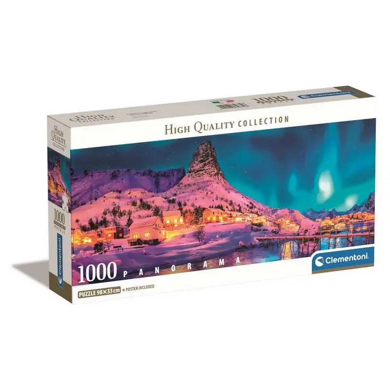 Clementoni- 1000 db-os Panoráma Compact puzzle - Lofoten szigetek (39870) Prémium