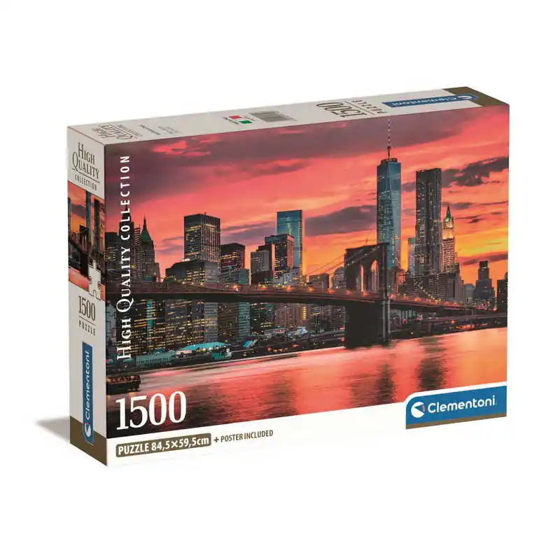 Clementoni- 1500 db-os Compact puzzle - East river naplementében (31712) Korlátozott ajánlat