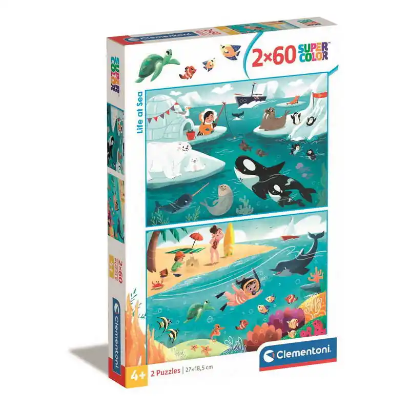 Clementoni- 2x60 db-os SuperColor puzzle - A tenger világa (24817) Legnépszerűbb