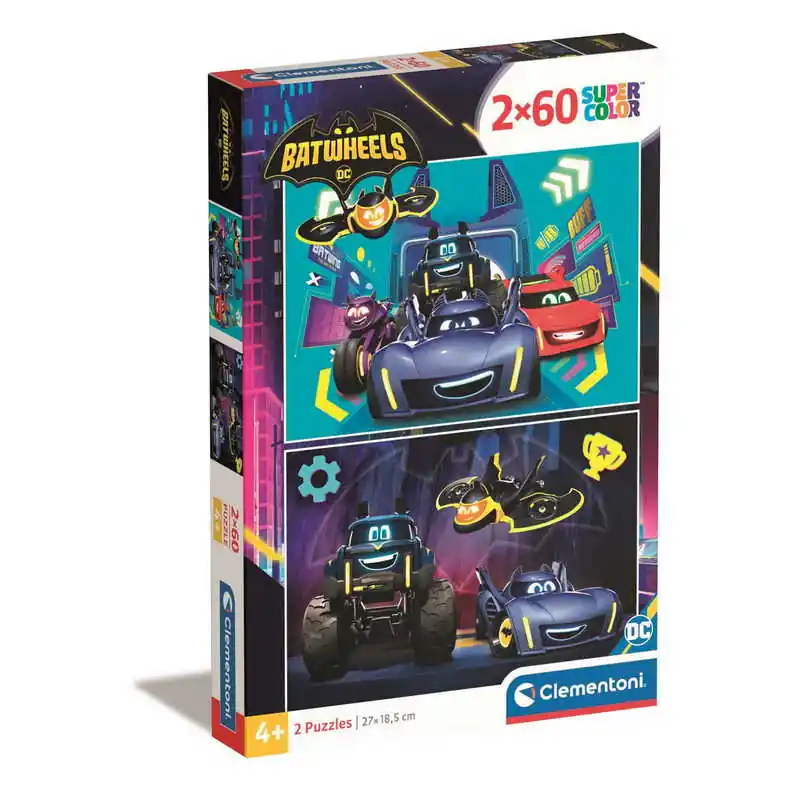 Kedvezményes ár Clementoni- 2x60 db-os SuperColor puzzle - Batwheels (24812)
