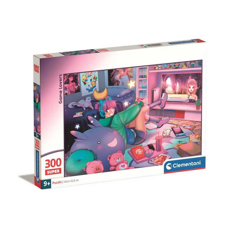 Olcsó Clementoni- 300 db-os SuperColor puzzle - Játékrajongók (21722)