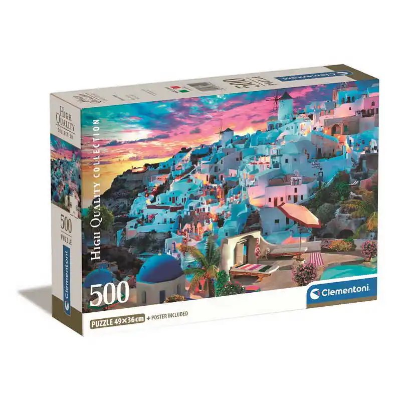 Olcsóbb Clementoni- 500 db-os High Quality Collection Compact puzzle - Görög látkép (35540)