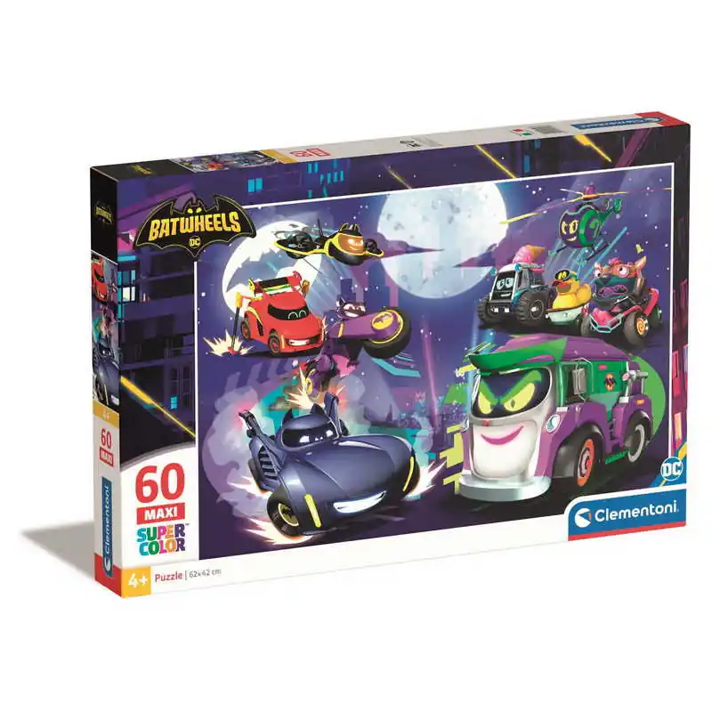 Újdonság Clementoni- 60 db-os SuperColor Maxi puzzle - Batwheels (26597)