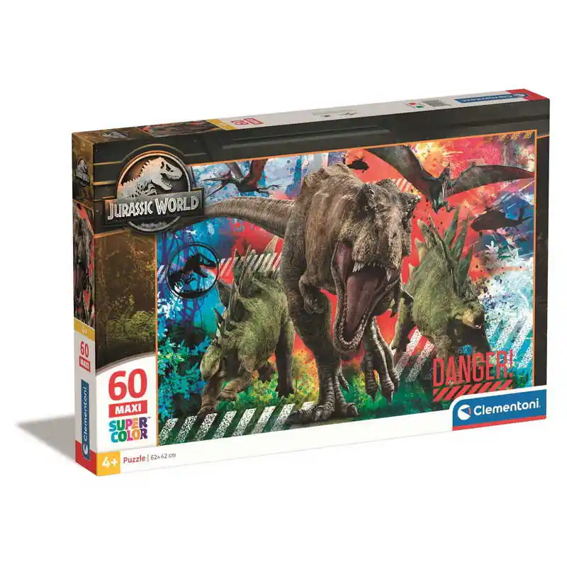 Clementoni- 60 db-os SuperColor Maxi puzzle - Jurassic World (26456) Kiárusítás