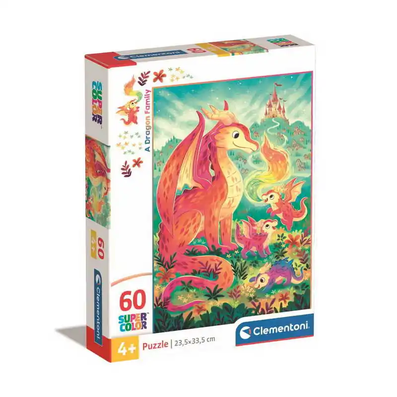 Clementoni- 60 db-os SuperColor puzzle - Sárkánycsalád (26600) Legjobb ár