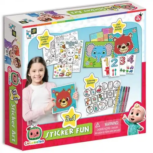 Cocomelon 3 az 1-ben matrica készítő készlet (BX12415E) Gyors szállítás