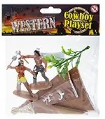 Cowboy Playset Western indián készlet műanyag zacskós (165721) Újdonság