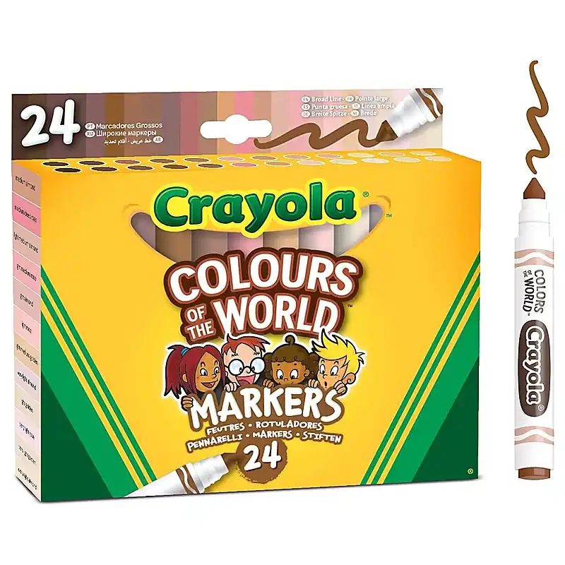 Crayola Colors of the World lemosható filctoll készlet 24 db-os (58-7804) Bestseller