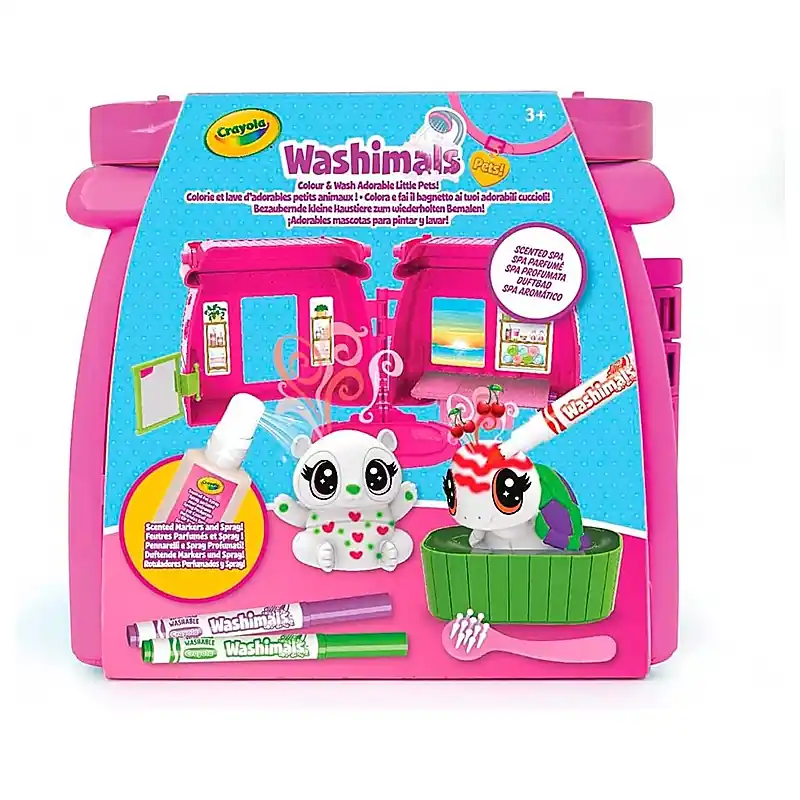 Crayola Washimals Scented Spa illatos kimosható állatkák spa játékszett (74-7475) Népszerű