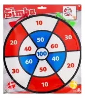 Darts tábla 2 db tépőzáras nyíllal és 2 db labdával 35 cm piros-kék-fehér (157939) Árengedmény