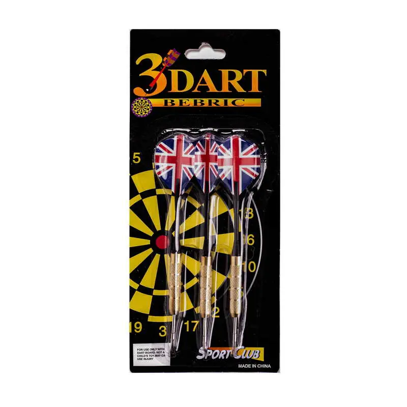 Szezonális akció Darts Tű Fém Készlet Angol Zászló Mintával 3 db-os (730010)