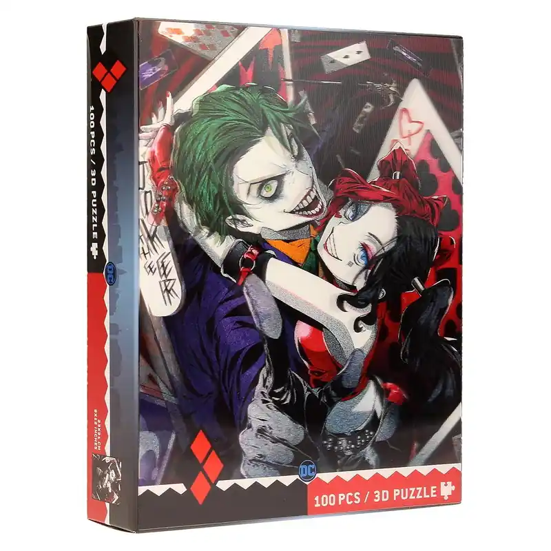 Vásárlói kedvenc DC Comics - Joker Harley Quinn Manga 3D hatású 100 db-os puzzle (253140)
