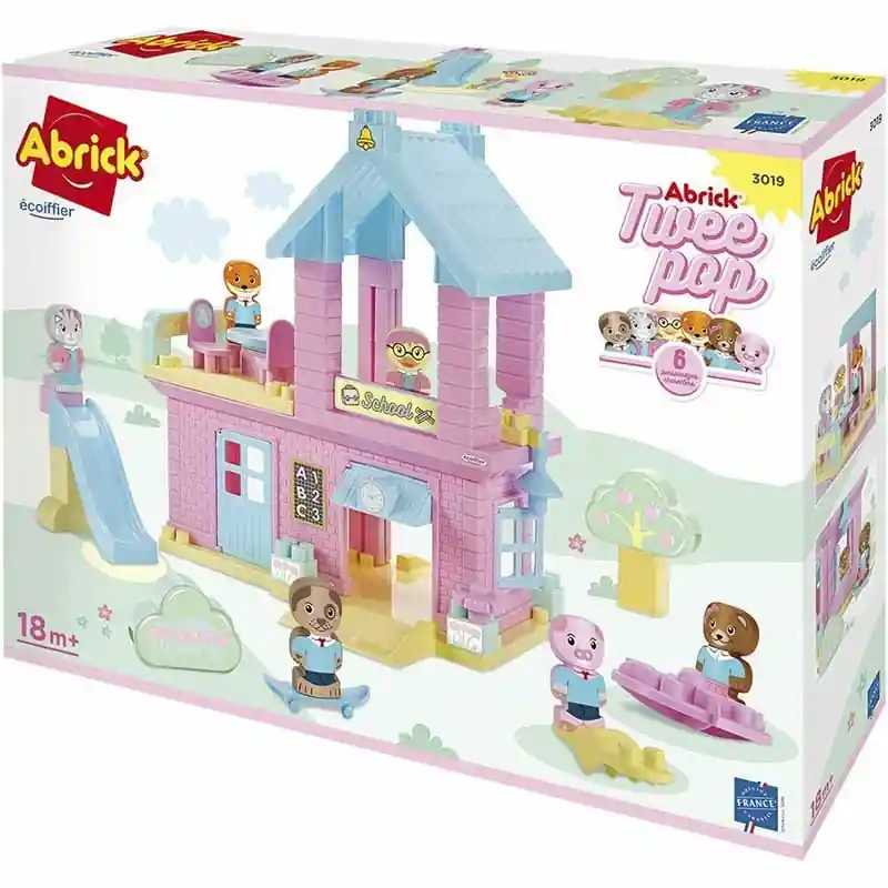 Árengedmény Ecoiffier Abrick Twee pop rózsaszín iskola műanyag játékszett - 3019