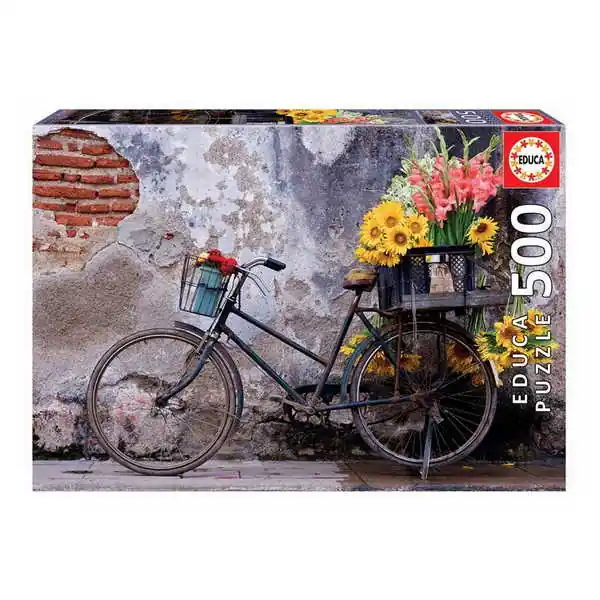 Outlet Educa Puzzle 500 db-os Bicikli virágokkal (179882)