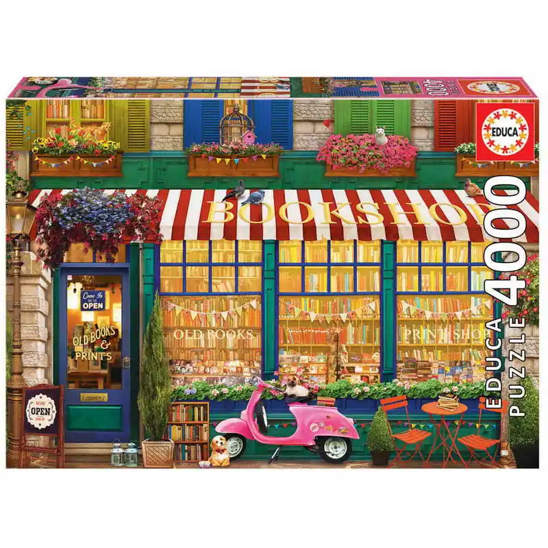 Korlátozott ajánlat Educa Puzzle Antik könyvesbolt 4000 db-os (18582)