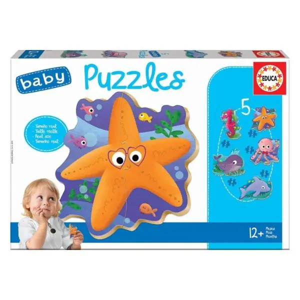 Educa Puzzle Bébi tengeri állatok (180581) Biztonságos fizetés