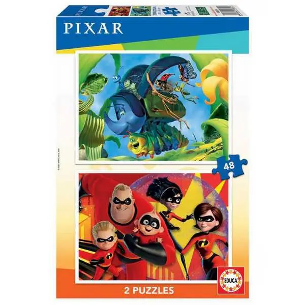 Szezonális akció Educa Puzzle Egy bogár élete/Hihetetlen család 2x48 db-os (18634)