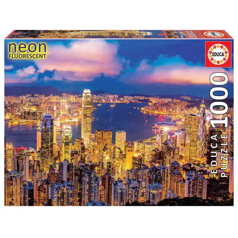 Szuper ajánlat Educa Puzzle Hong Kong éjszaka, 1000 db-os Neon (18462)
