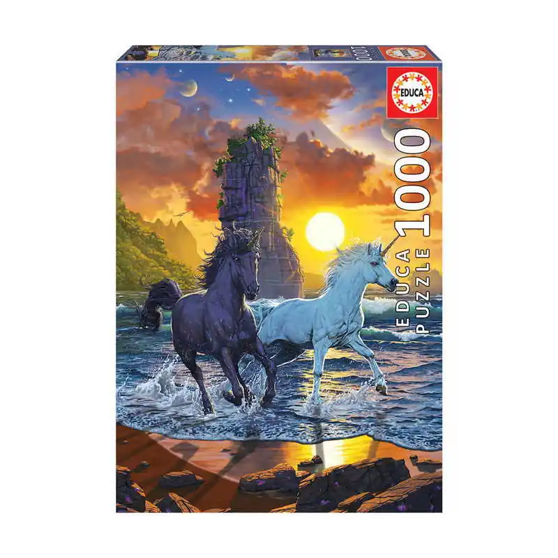 Educa Puzzle Unikornisok a naplementében 1000 db-os (19025) Szuper akció