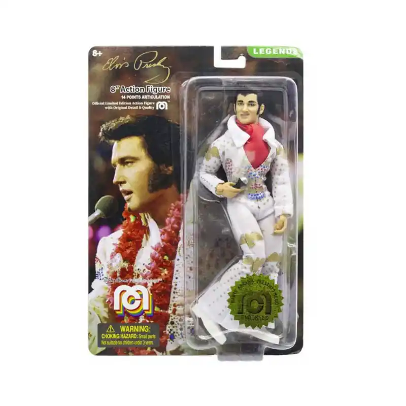 Újdonság Elvis Preasley fehér ruhában játékfigura 20 cm (171138)