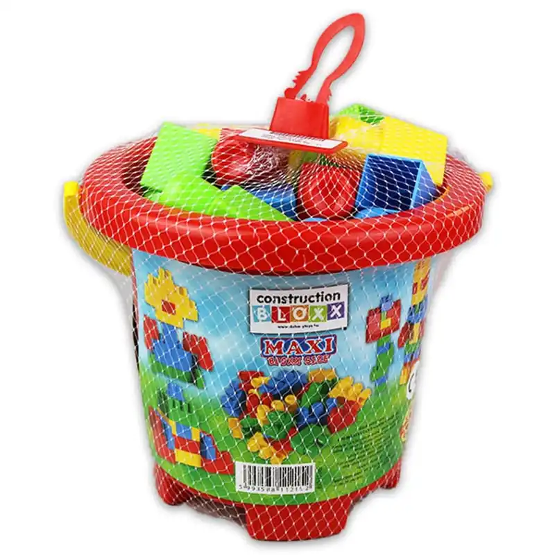 Azonnal elérhető Építőkocka vödrös 24 db-os piros Maxi Bloxx (147118)