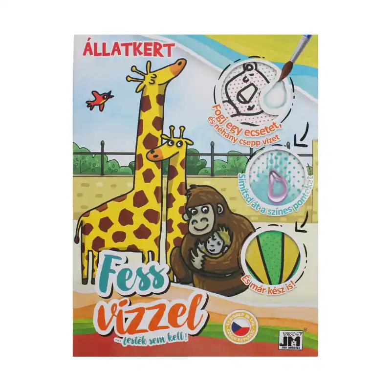 Biztonságos fizetés Fess vízzel állatkert kifestő füzet A4 (174803)