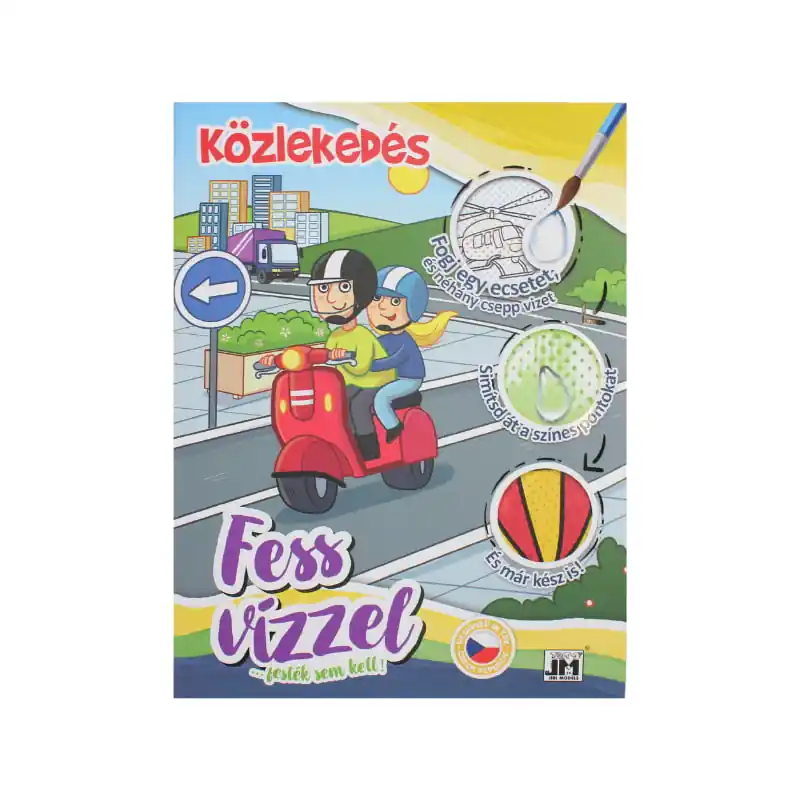 Korlátozott ajánlat Fess vízzel közlekedés kifestő füzet A4 (174805)