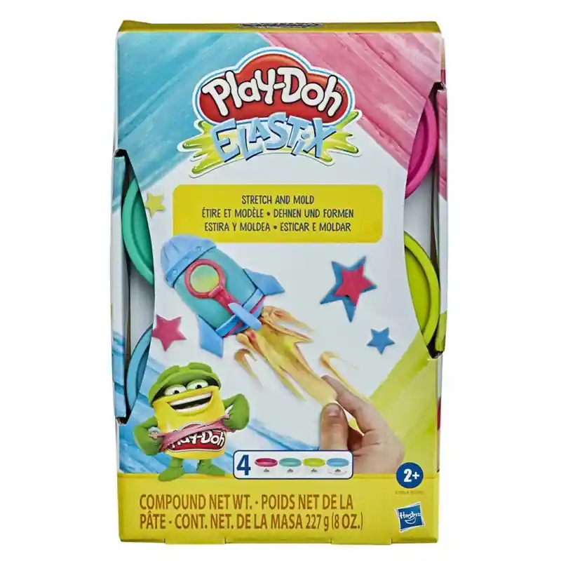 Gyurma nyújtható készlet Play-Doh Elastix 4 színnel 227g (E9864) Kihagyhatatlan ajánlat