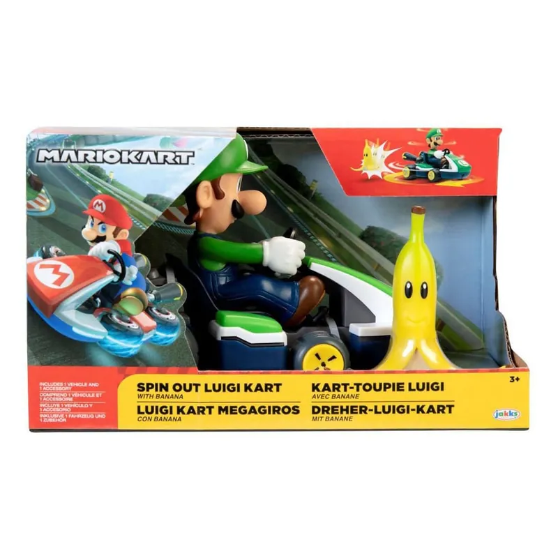 Jakks Pacific - Super Mario Kart gokartautó Luigi (JPA86000-4L-40875) Árcsökkenés