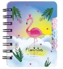 Biztonságos fizetés Jegyzettömb flamingós spirálos (819906)