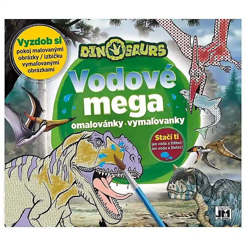 Jiri Models Dinoszauruszok vízzel festhető mega színező 33x29 cm (826486) Végkiárusítás