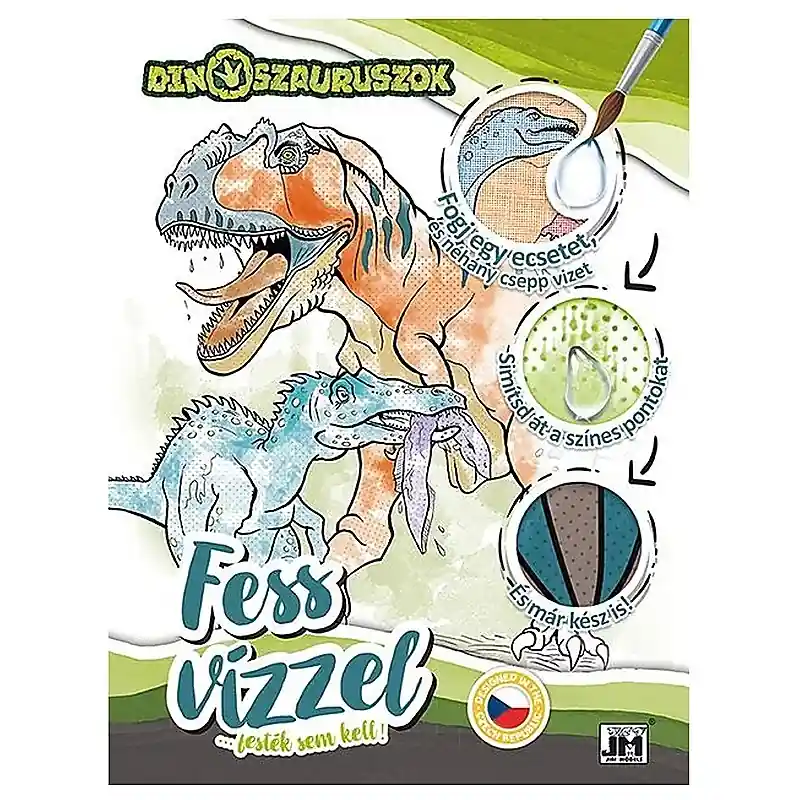 Jiri Models Dinoszauruszok vízzel festhető színezőkönyv - A4 (180650) Bestseller
