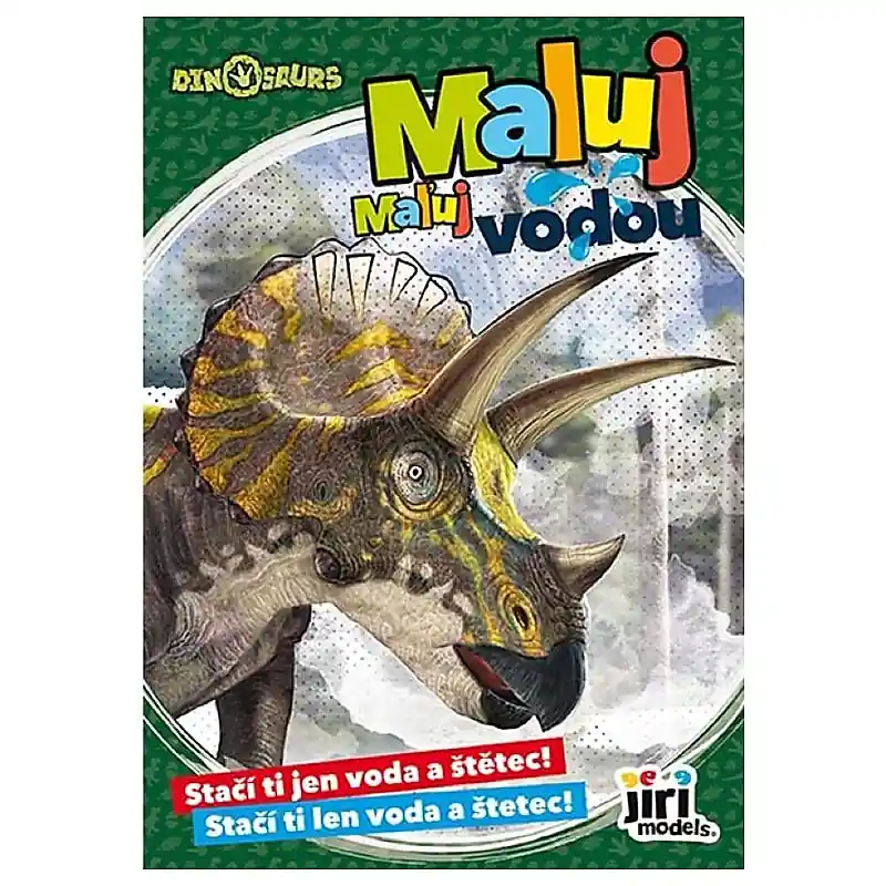 Újdonság Jiri Models Vízzel festhető színezőkönyv A5 - Dinók (832241)