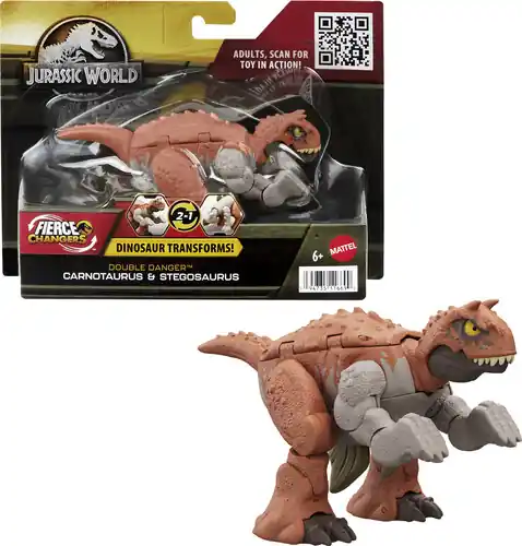 Jurassic World Carnotaurus és Stegosaurus átalakítható játékfigura (116690) Szezonális akció