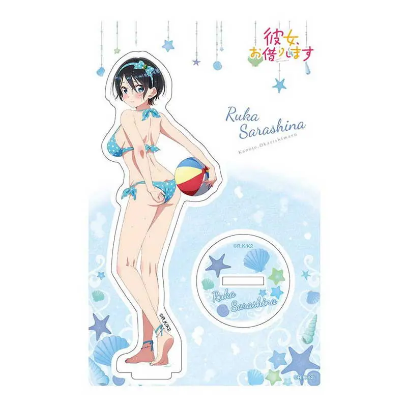 Kadokawa Rent-A-Girlfriend Swimsuit and Girlfriend Acrylic Figure Ruka Sarashina 14 cm Gyors szállítás