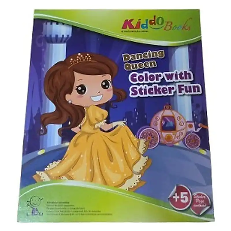 Nézd meg most Kiddo Books Dancing Queen táncos-báli kivágós matricás színező füzet (543881)