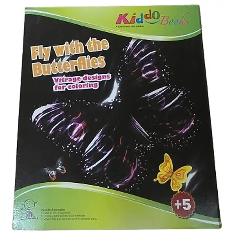 Kiddo Books Fly with the Butterflies pillangós ablakdísz színező füzet 12 képpel (543768) Kedvezmény
